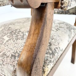 Reguliuojamas medinis krėslas su gobelenu 80(+39)x66x117(-22) cm, 44 cm