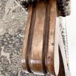 Reguliuojamas medinis krėslas su gobelenu 80(+39)x66x117(-22) cm, 44 cm