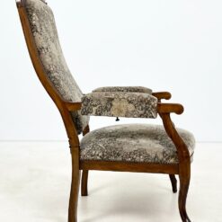 Reguliuojamas medinis krėslas su gobelenu 80(+39)x66x117(-22) cm, 44 cm