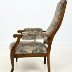 Reguliuojamas medinis krėslas su gobelenu 80(+39)x66x117(-22) cm, 44 cm