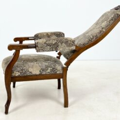 Reguliuojamas medinis krėslas su gobelenu 80(+39)x66x117(-22) cm, 44 cm