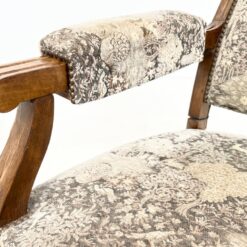 Reguliuojamas medinis krėslas su gobelenu 80(+39)x66x117(-22) cm, 44 cm