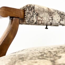 Reguliuojamas medinis krėslas su gobelenu 80(+39)x66x117(-22) cm, 44 cm