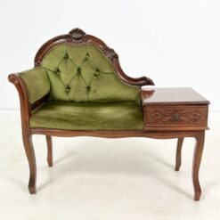 Raudonmedžio prieškambario suoliukas su veliūru 42x92x84,5 cm, 39 cm