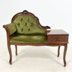 Raudonmedžio prieškambario suoliukas su veliūru 42x92x84,5 cm, 39 cm