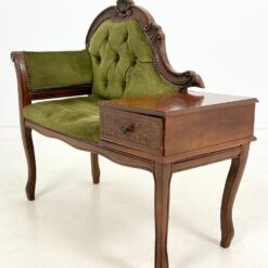 Raudonmedžio prieškambario suoliukas su veliūru 42x92x84,5 cm, 39 cm