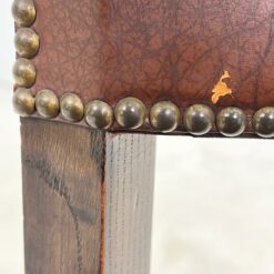 Senovinis ąžuolinis krėslas su eko oda 67x56x76 cm, 45 cm