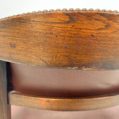 Senovinis ąžuolinis krėslas su eko oda 67x56x76 cm, 45 cm