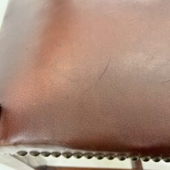 Senovinis ąžuolinis krėslas su eko oda 67x56x76 cm, 45 cm