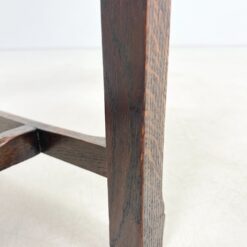 Senovinis ąžuolinis krėslas su eko oda 67x56x76 cm, 45 cm