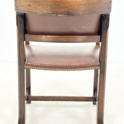 Senovinis ąžuolinis krėslas su eko oda 67x56x76 cm, 45 cm