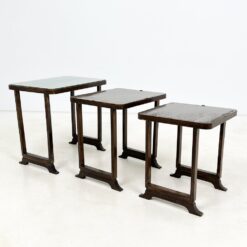 Art Deco lizdiniai staliukai 3 vnt. komplektas 40,5x58x55 cm