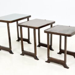 Art Deco lizdiniai staliukai 3 vnt. komplektas 40,5x58x55 cm