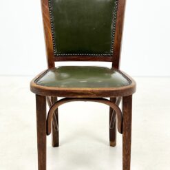 Fischel Thonet kėdė su žalios spalvos eko oda 52x43x85 cm, 47 cm
