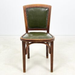 Fischel Thonet kėdė su žalios spalvos eko oda 52x43x85 cm, 47 cm