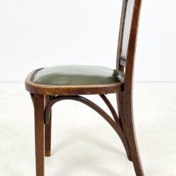 Fischel Thonet kėdė su žalios spalvos eko oda 52x43x85 cm, 47 cm