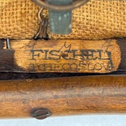 Fischel Thonet kėdė su žalios spalvos eko oda 52x43x85 cm, 47 cm