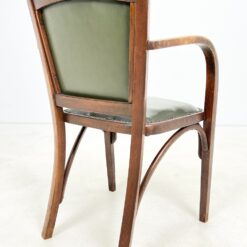 Fischel Thonet krėslas su žalios spalvos eko oda 55x53x85 cm, 48 cm