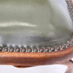 Fischel Thonet krėslas su žalios spalvos eko oda 55x53x85 cm, 48 cm