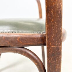 Fischel Thonet krėslas su žalios spalvos eko oda 55x53x85 cm, 48 cm