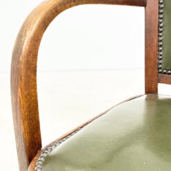 Fischel Thonet krėslas su žalios spalvos eko oda 55x53x85 cm, 48 cm