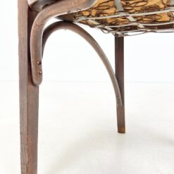 Fischel Thonet krėslas su žalios spalvos eko oda 55x53x85 cm, 48 cm