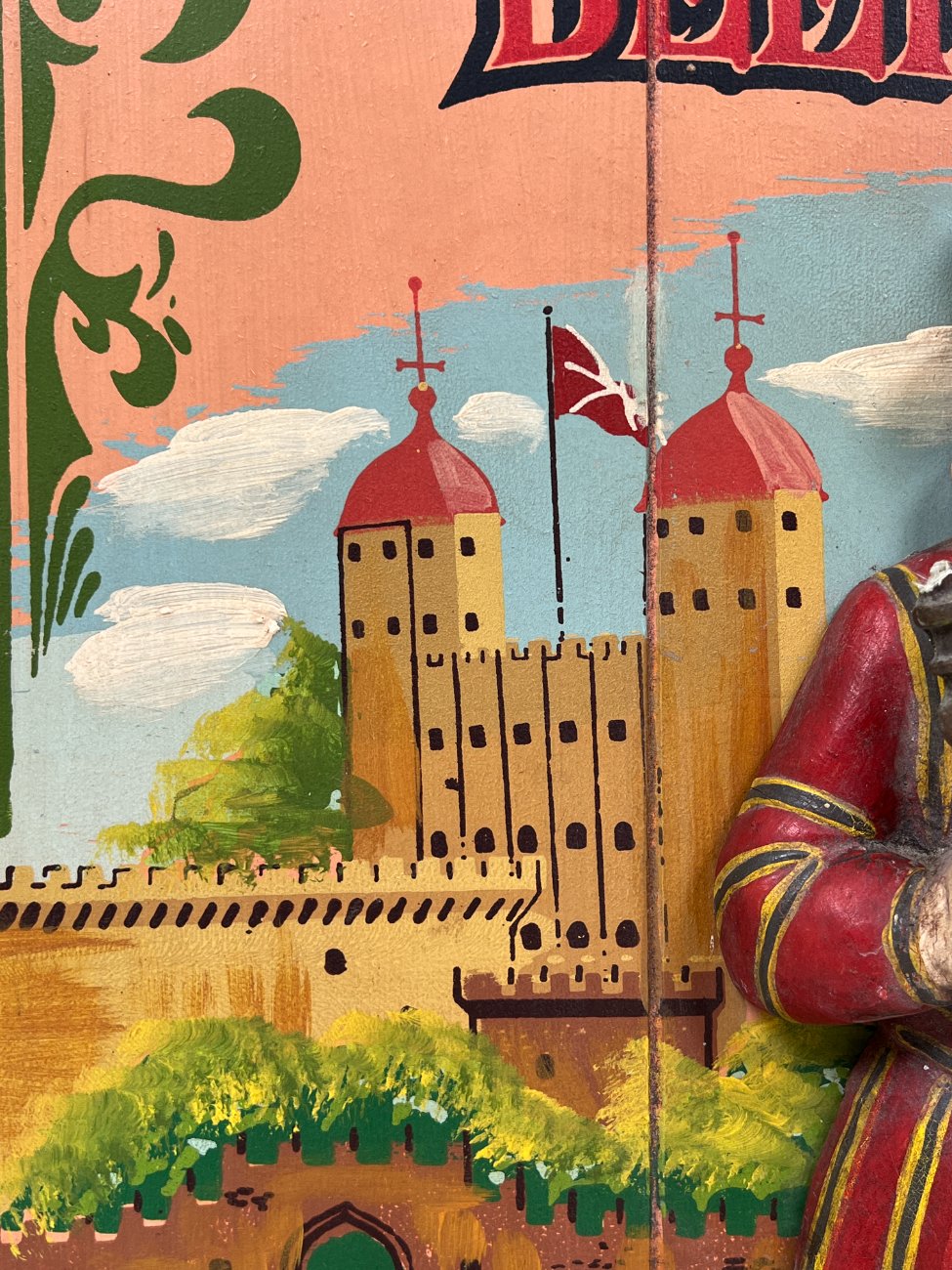 DP0195-kitos-tematikos-paveikslai-8 Vintažinė medinė reklaminė iškaba “Beefeater” 9x61x81 cm