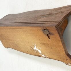 Ąžuolinė sieninė kabykla su keturiais žalvario kabliukais 20,5×80,5×27 cm