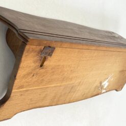 Ąžuolinė sieninė kabykla su keturiais žalvario kabliukais 20,5×80,5×27 cm