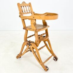 Senovinė Viktorijos epochos vaikiška kėdutė - transformeris 67x37x94 cm, 59 cm