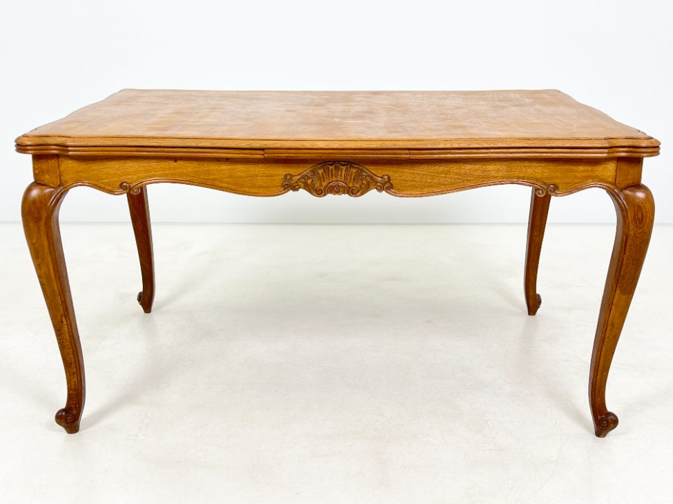 DP0200-stalai-2 Ąžuolinis išskleidžiamas valgomojo stalas 97,5×148+(2×57)x79 cm