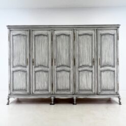 Ąžuolinė provanso stiliaus penkių durų rūbų spinta 65x277x190 cm