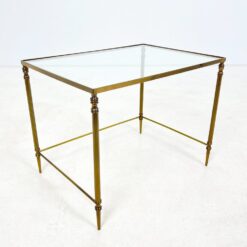 Žalvarinis staliukas stikliniu stalviršiumi 40,5x55x43 cm