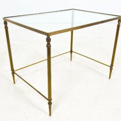 Žalvarinis staliukas stikliniu stalviršiumi 40,5x55x43 cm