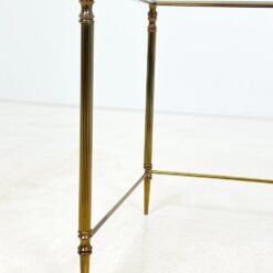 Žalvarinis staliukas stikliniu stalviršiumi 40,5x55x43 cm