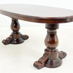 Ovalus riešutmedžio valgomojo stalas 90x179x78 cm