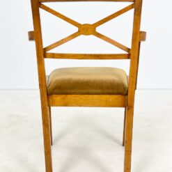 Riešutmedžio krėslas su veliūrine sėdimąja dalimi 52x55x84 cm, 50 cm