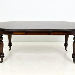 Ovalus raudonmedžio išskleidžiamas valgomojo stalas 115×160(+45)x78 cm