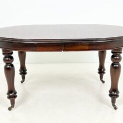 Ovalus raudonmedžio išskleidžiamas valgomojo stalas 115×160(+45)x78 cm