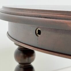 Ovalus raudonmedžio išskleidžiamas valgomojo stalas 115×160(+45)x78 cm