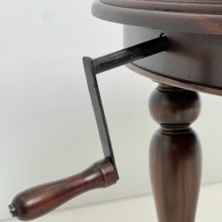 Ovalus raudonmedžio išskleidžiamas valgomojo stalas 115×160(+45)x78 cm