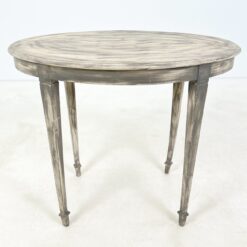 Medinis ovalus pilkos spalvos staliukas 58x90x75 cm