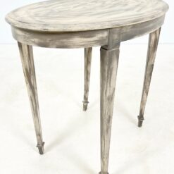 Medinis ovalus pilkos spalvos staliukas 58x90x75 cm