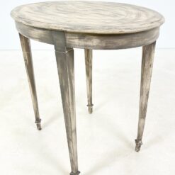 Medinis ovalus pilkos spalvos staliukas 58x90x75 cm