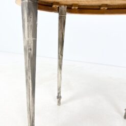 Medinis ovalus pilkos spalvos staliukas 58x90x75 cm