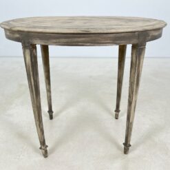 Medinis ovalus pilkos spalvos staliukas 58x90x75 cm