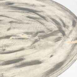 Medinis ovalus pilkos spalvos staliukas 58x90x75 cm