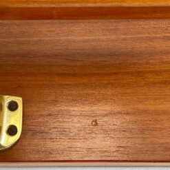 Sieninė medinė kabykla su penkiais aukso spalvos kabliukais 28x80x10 cm