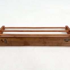 Sieninė medinė kabykla su penkiais aukso spalvos kabliukais 28x80x10 cm