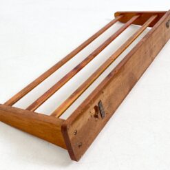 Sieninė medinė kabykla su penkiais aukso spalvos kabliukais 28x80x10 cm